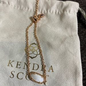 Elaina Rose Gold Chain Bracelet Iridescent Drusy